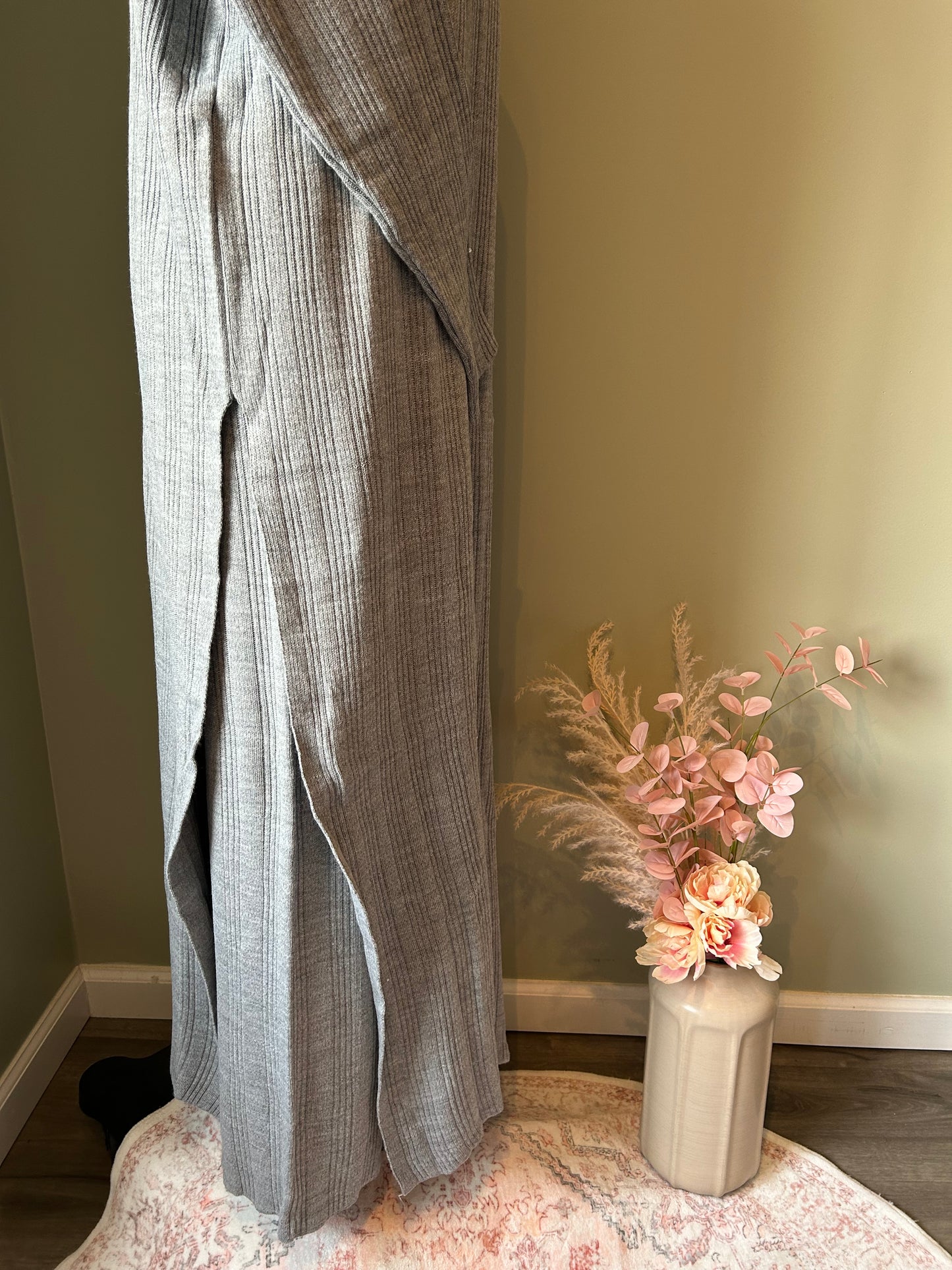Sweater Dress Set Gray