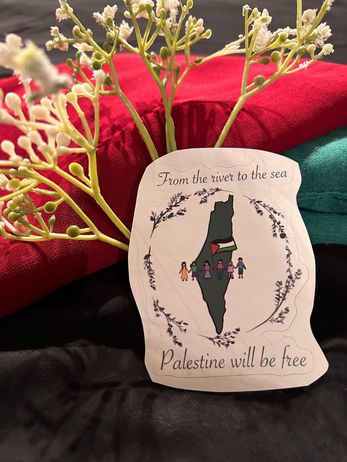 Stickers - Palestine Will be Free Children Olive Branches