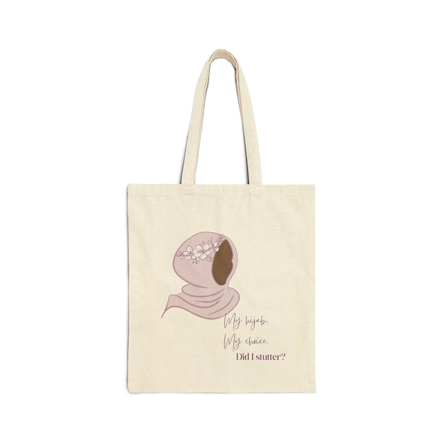 Tote Bag - My Hijab My Choice World Hijab Day Hijabi Crown Cotton Canvas