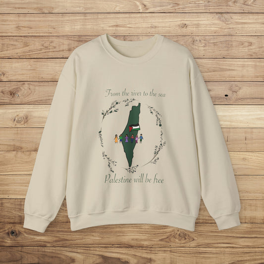 Sweatshirt - Palestine Will Be Free Flag Crewneck Sweatshirt