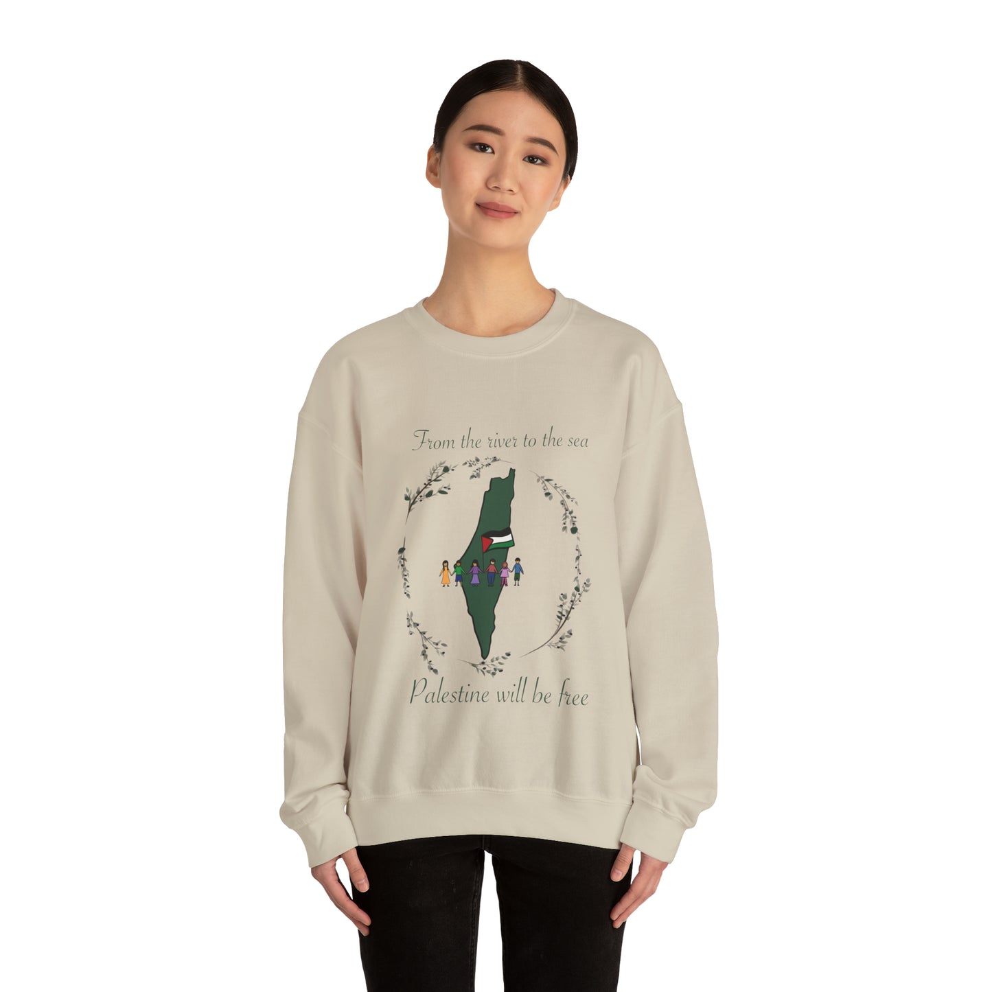 Sweatshirt - Palestine Will Be Free Flag Crewneck Sweatshirt