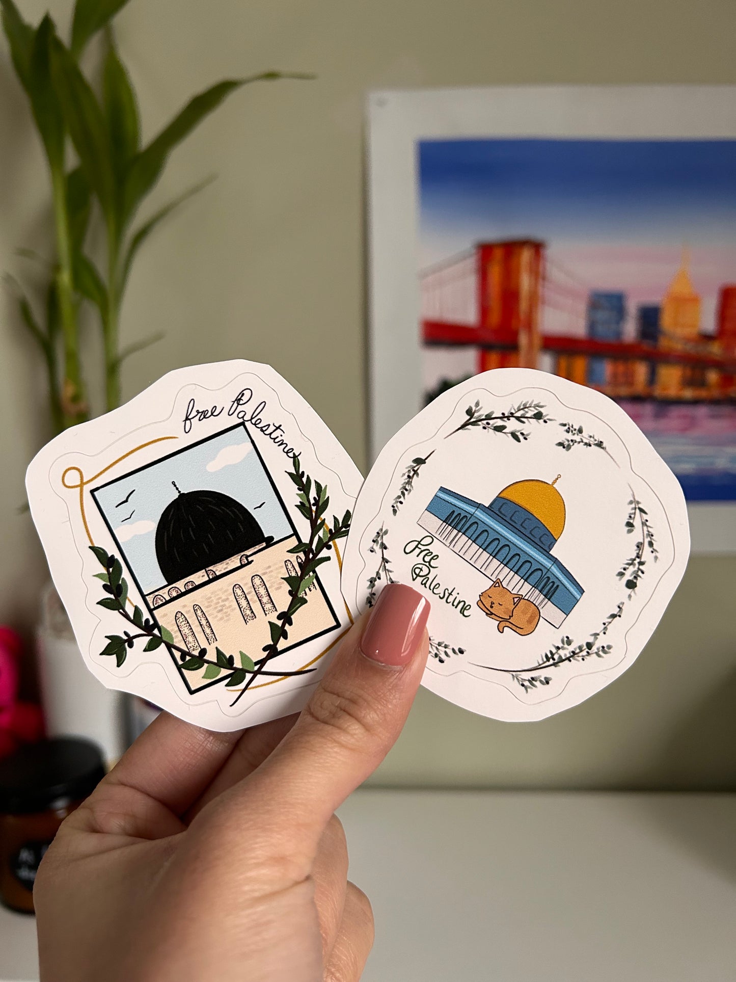 Stickers - Free Palestine Dome of the Rock Masjid Al Aqsa Waterproof